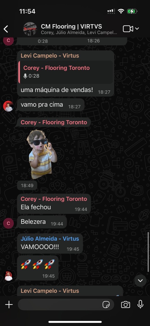 Cliente CM Flooring: uma máquina de vendas, ela fechou